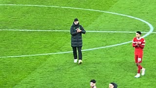 LIVERPOOL FANS SINGING JURGEN KLOPP’S SONG AT FULL TIME  Liverpool 52 Norwich [upl. by Vidovik]