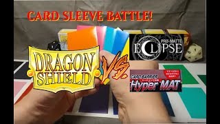 Matte Card Sleeve Battle amp review shuffle amp opaque feat Dragon Shield Eclipse KMC [upl. by Hoang629]