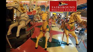 Dingles Fairground Museum Tubys Gallopers on Ride POV Traditional Carousel [upl. by Lerraf681]