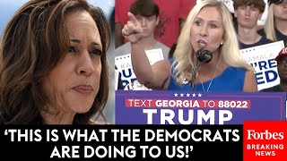 BREAKING NEWS Marjorie Taylor Greene Goes Nuclear On Kamala Harris At Trump Atlanta Rally [upl. by Assiralc162]