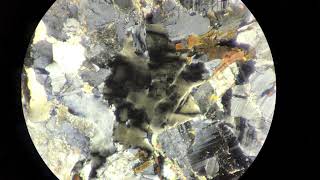 Petrology Thin Section Undulose Quartz in Granite [upl. by Barnabe]