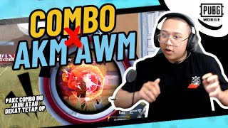 PAKE COMBO AKM x AWM  JAUH DEKAT TETAP OP  pubgmobile [upl. by Annawahs]