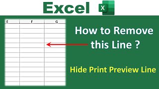 Turn off Page Breaks Remove Dotted Line in Excel [upl. by Telrats215]