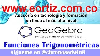 Como Graficar funciones trigonometricas en GEOGEBRA [upl. by Heyra]