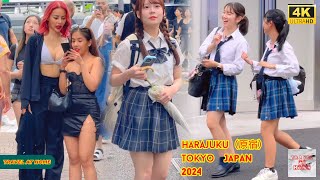 4k hdr japan travel 2024  Walk in Harajuku（原宿）Tokyo japan  Relaxing Natural City ambience [upl. by Ihteerp]