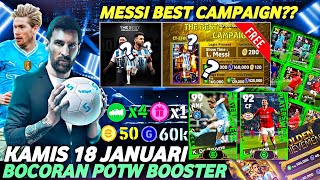 POTW BOOSTER IS BACK PEMBARUAN KAMIS 18 JANUARI EVENT GRATIS MESSI BOCORAN POTW EFOOTBALL 2024 [upl. by Gotthelf]