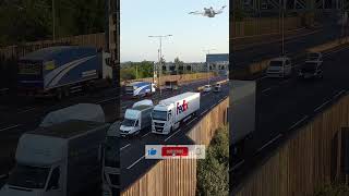 Drones Flight DJi Mini 3 Pro over Luton Motorways City England UK shorts portrait vertical 20 [upl. by Herzen919]