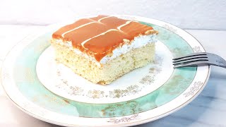 Trileçe  Milk amp Caramel Cake  Turkish Dessert القشطوطةتريليتشاكيك الحليب بالكراميل التركية [upl. by Teddman]