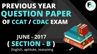 previous year question paper of CCAT CDAC entrance exam JUNE 2017  SECTION B questionpaper ccat [upl. by Bak926]