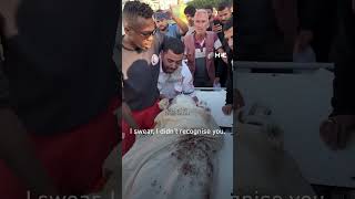 Palestinian Paramedic shocked to find his mother dead after Israeli air strike [upl. by Novek950]