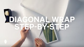 Diagonal Gift Wrapping and Ribbon Tutorial [upl. by Barren]