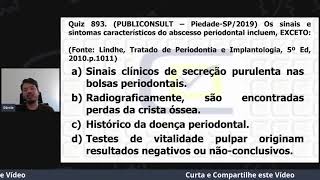 Abscesso periodontal Quiz 893 CD Concursos [upl. by Gerda283]