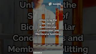 Unlocking the Secrets of Biomolecular Condensates and Membrane Splitting biochemistry biology [upl. by Arerrac]