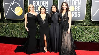 Stars Wear Black To The Golden Globes To Support Social Causes [upl. by Leciram]