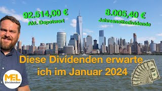 Diese Dividenden erwarte ich im Januar Aktiendepot quotNo risk no funquot [upl. by Paulson781]