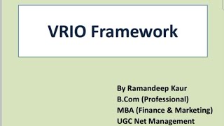 VRIO FRAMEWORK  STRATEGIC MANAGEMENT  MBA  BBA MCom [upl. by Aliehs]