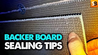 Sealing Tile Backer Board Joints  Rogers Tips [upl. by Gottlieb]