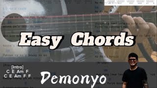 Demonyo easy guitar chords tutorial [upl. by Neetsyrk720]