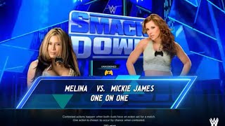 WWE 2K24 Melina VS Mickie James Match 2 [upl. by Stretch882]