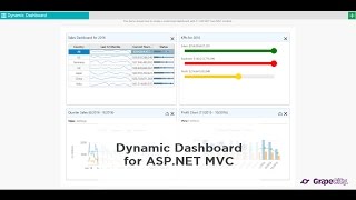 GrapeCity Dynamic Dashboard for ASPNET MVC [upl. by Allehc]