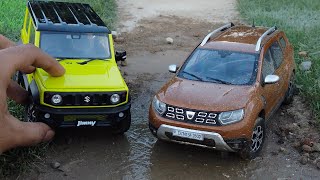 Mini Suzuki Jimny vs Dacia Duster  Offroading  Diecast Model Cars [upl. by Eidde78]