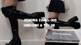 Demonia Camel300 Boots Unboxing amp Try on 🖤 [upl. by Hsekar]