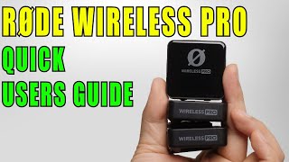 QUICK START RODE Wireless PRO [upl. by Anihsit]