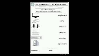 Parts of computer by Holar scholar Asma Iqbal [upl. by Neenahs]