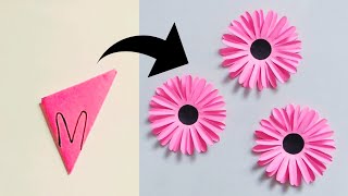 How To Make Paper Flower Rose  Paper Flower Making Step By Step  Diy Pape Flowers nkzcraft [upl. by Silvana]