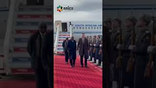 President of South Africa HE Cyril Ramaphosa arrives in Kazan  Russia 16th BRICS SUMMIT 2024🇿🇦 [upl. by Midian]