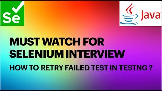 How to Retry Failed Test in TestNG [upl. by Rosemari]