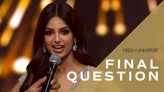 70th MISS UNIVERSE Harnaaz Sandhus Final Question  Miss Universe [upl. by Matelda]