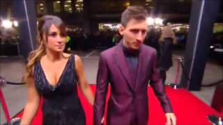 Antonela Roccuzzo y Leo Messi en la Gala del Balón de Oro [upl. by Mingche491]