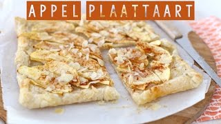 RECEPT appel plaattaart  LEKKER EN SIMPEL [upl. by Donatelli]