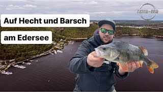 Am Edersee im Frühjahr auf Hecht und Barsch Talsperren angeln [upl. by Suedama]