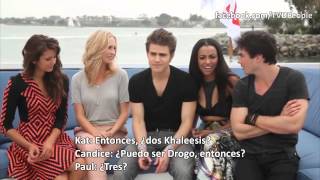 The Vampire Diaries Divertida Entrevista  Comic Con 2013 subtitulado en español [upl. by Araic]