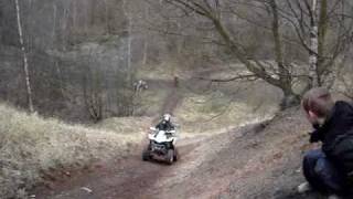 Atv Quad 240208 SoumagneRetinne  Crash Kymco maxxer 300 [upl. by Esirehc]