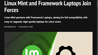 Linux Mint and Framework Laptops Join Forces [upl. by Malek]