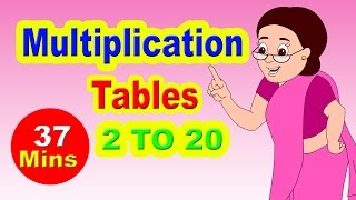 Multiplication Table I Maths Tables From 2 to 20  Learn Numbers For kids I Easy Way To Learn Tables [upl. by Silloc]