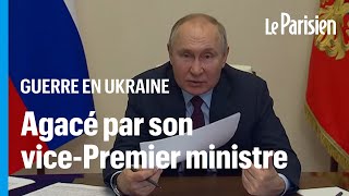 «Pourquoi jouezvous à l’imbécile »  Poutine s’en prend publiquement à son vicepremier ministre [upl. by Ennaeerb]