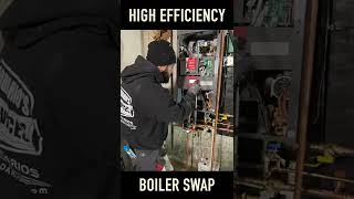 High Efficiency Boiler Swap New Lochinvar timelapse [upl. by Aihsatal]