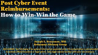 Post Cyber Event Reimbursements How to WinWin the Game [upl. by Cathey]