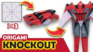 How to make a Transforming DECEPTICON Knockout Origami Transformer [upl. by Pardo]