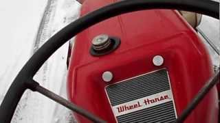 1967 Wheel Horse Lawn Ranger and 32 inch snowblower blowing snow March 25 2013 [upl. by Methuselah]