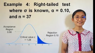 Identifying Appropriate Rejection Region for a Given Significance Level Statistics and Probability [upl. by Rramed]