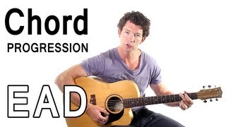 Beginner Guitar Chords 6  Strumming E A and D in a Chord Progression [upl. by Brandie]