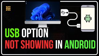 Fix USB Options Not Showing on Android When Connected to PC  USB Device Not Recognized SOLVED [upl. by Anoif]