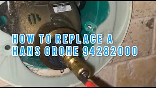 how to replace a hans grohe 94282000 shower cartridge [upl. by Brendon]