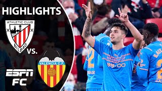 Athletic Club draw with Valencia after Hugo Duros late goal  Copa del Rey Highlights  ESPN FC [upl. by Ahsyla]