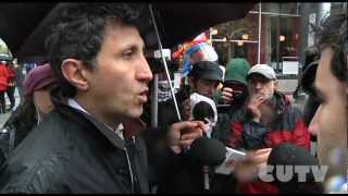 CUTVNews  MNA Amir Khadir QS Almost arrested by SPVM [upl. by Atik]